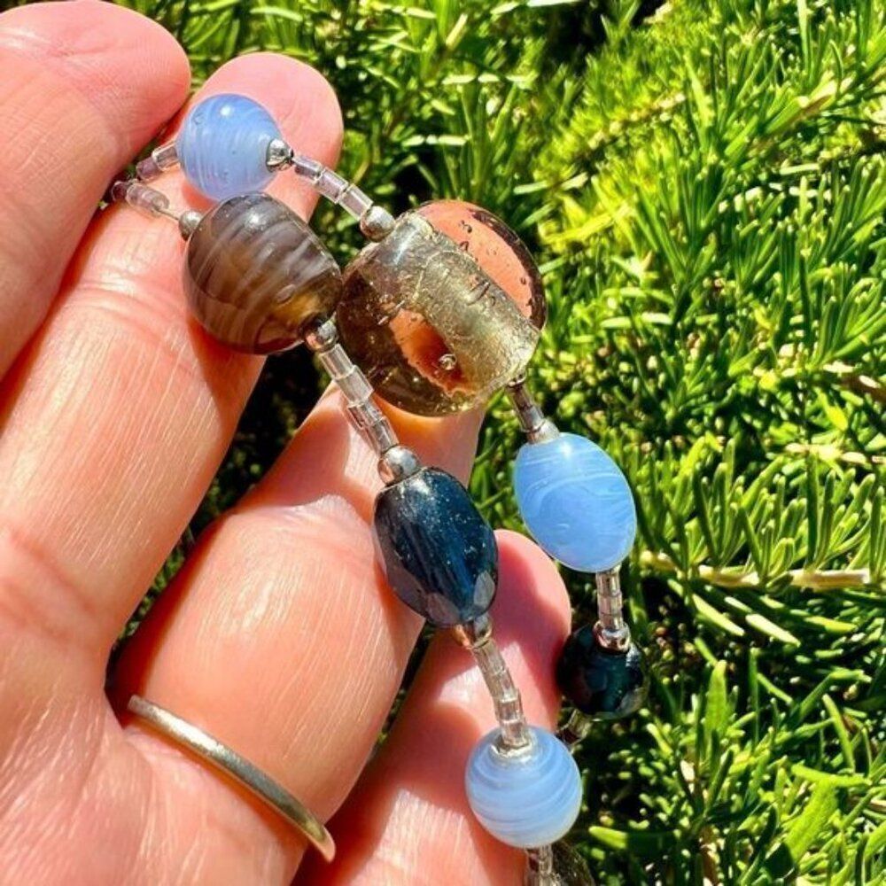 Vintage 90's Premier Designs Art Glass Bracelet - Picture 3 of 10